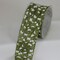 The Ribbon People Green and White Cotton Flower Metallic Wired Craft Ribbon 2.5" x 20 Yards